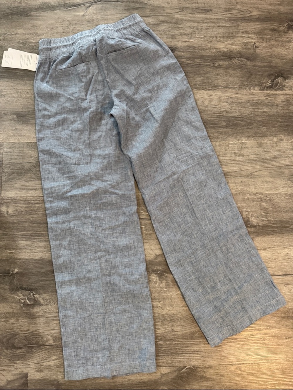 NWT Athleta Cabo Linen Wide Leg Pant "Chambray Blue" Size 6 TALL - Picture 6 of 12